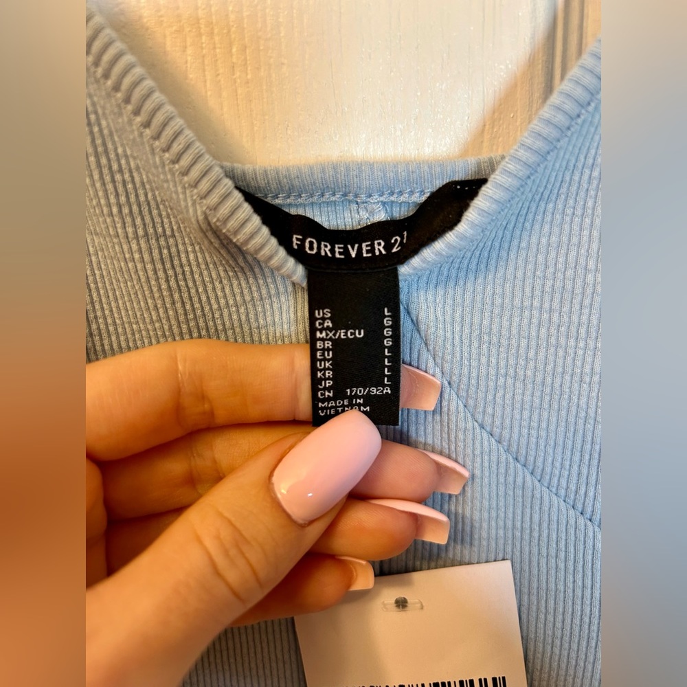 Forever 21 Blue Ribbed Dress BNWT - Picture 7 of 9